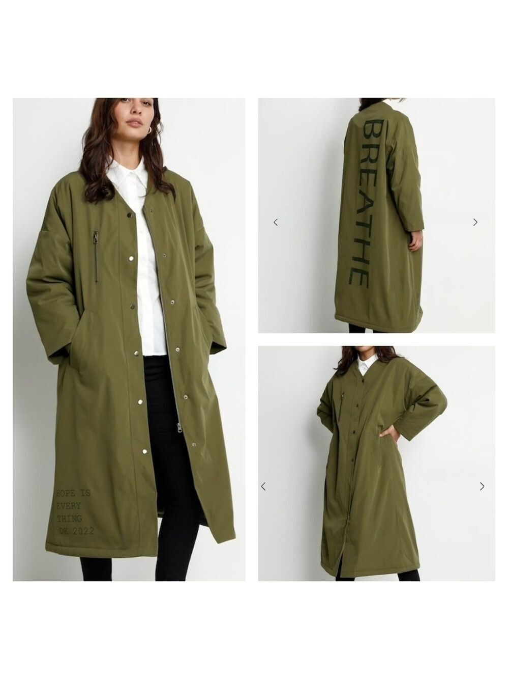 Army Green Long Coat NWT #2496